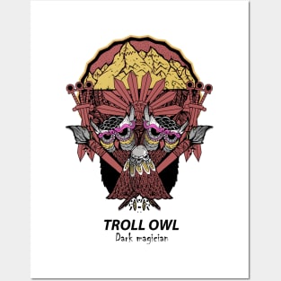 Dark Magician Troll owl Posters and Art